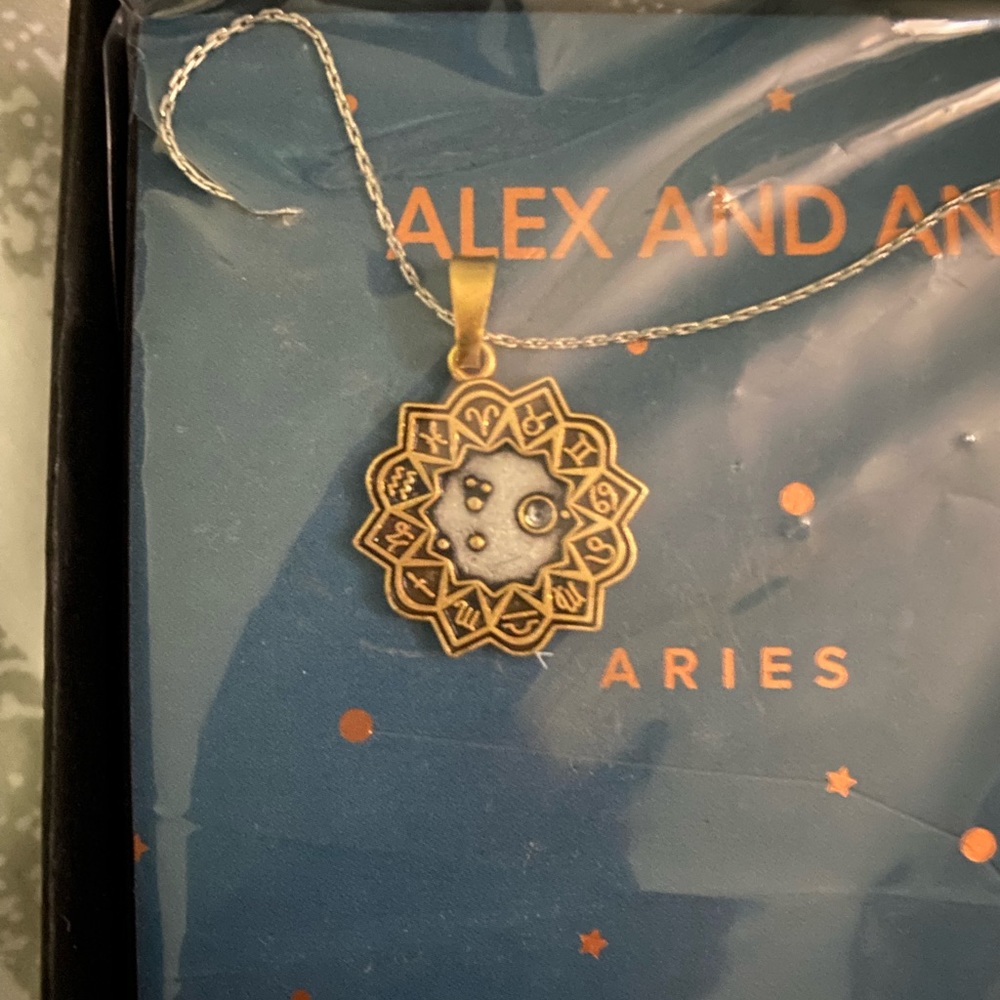 Alex and Ani Aries zodiac necklace